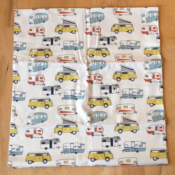 VW Vanagon Camper Van & Vintage Trailer Print Duck Cloth Fabric - Picture 2 of 9